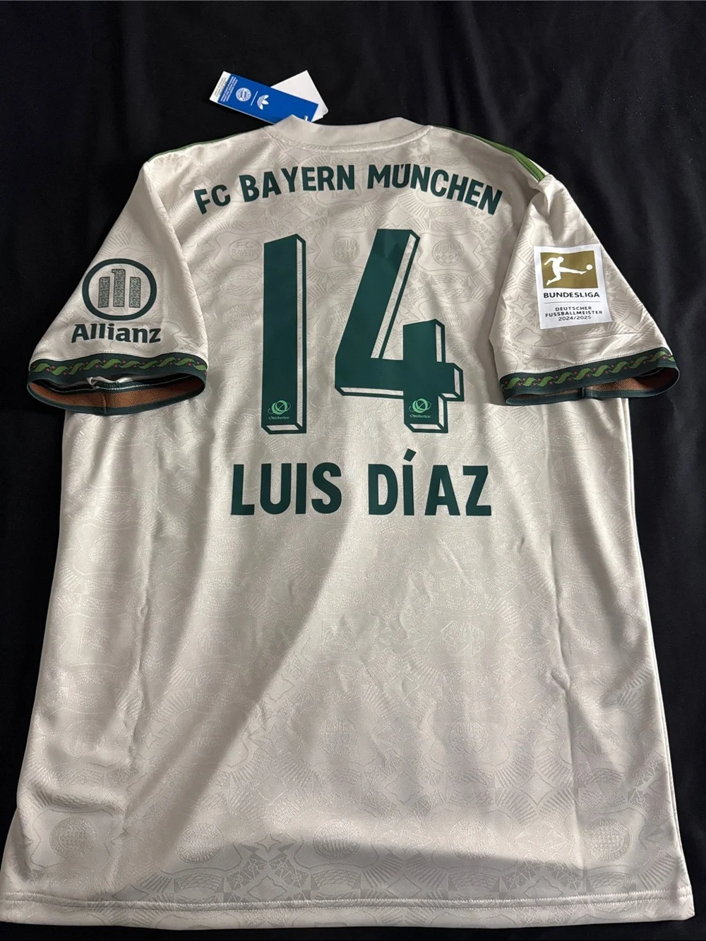 SUPER RARE Bayern Munich #14 Luis Diaz 2025-26 Adidas Away Bundesliga Jersey